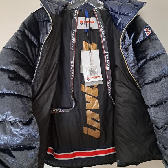 Invicta Blue Winter Fitted Hooded Puffer - Picture 4 of 8